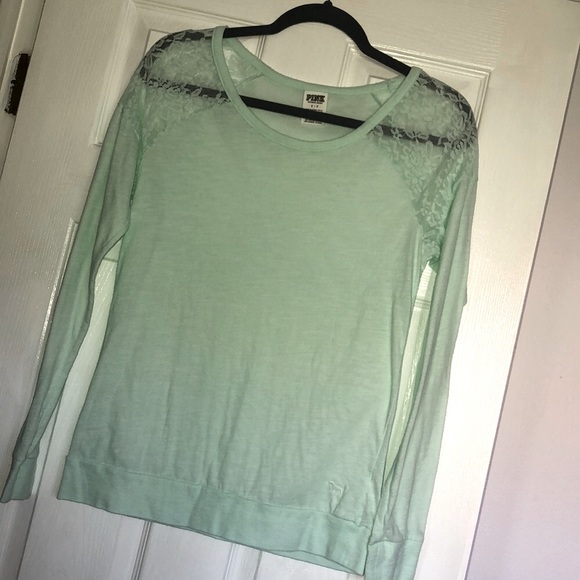 PINK Victoria's Secret Tops - PINK long sleeve with lace detail